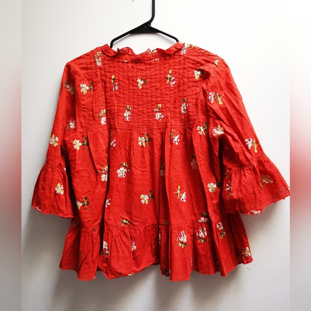 Ulla Johnson Scarlet Floral Ruffle Blouse - Picture 5 of 10